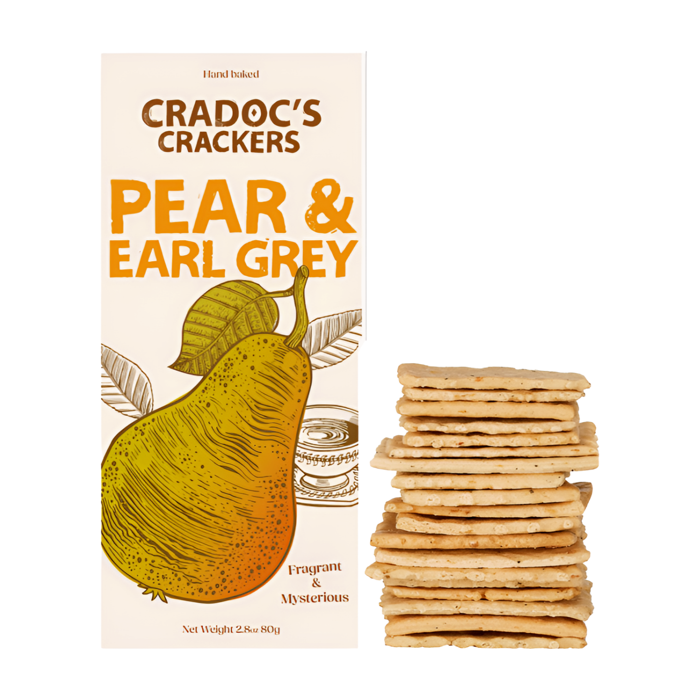 Cradoc's Pear & Earl Grey Crackers (80g)