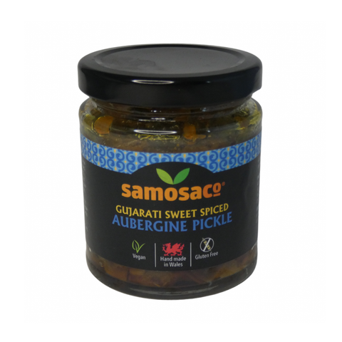 SamosaCo Spicy Gujarati Sweet Spiced Aubergine Pickle (180g)