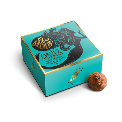 Willie's Cacao Milk Chocolate Praline Truffles with Sea Salt (35g)