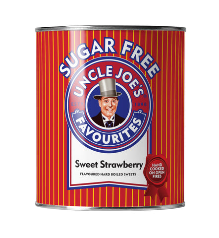 Uncle Joe's Sugar Free Sweet Strawberry Boiled Sweets (120g)